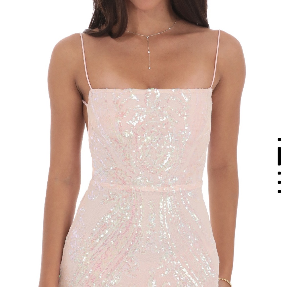 COPY - Lucy in the Sky Pink Ruched Spaghetti Strap Dress style #L55952